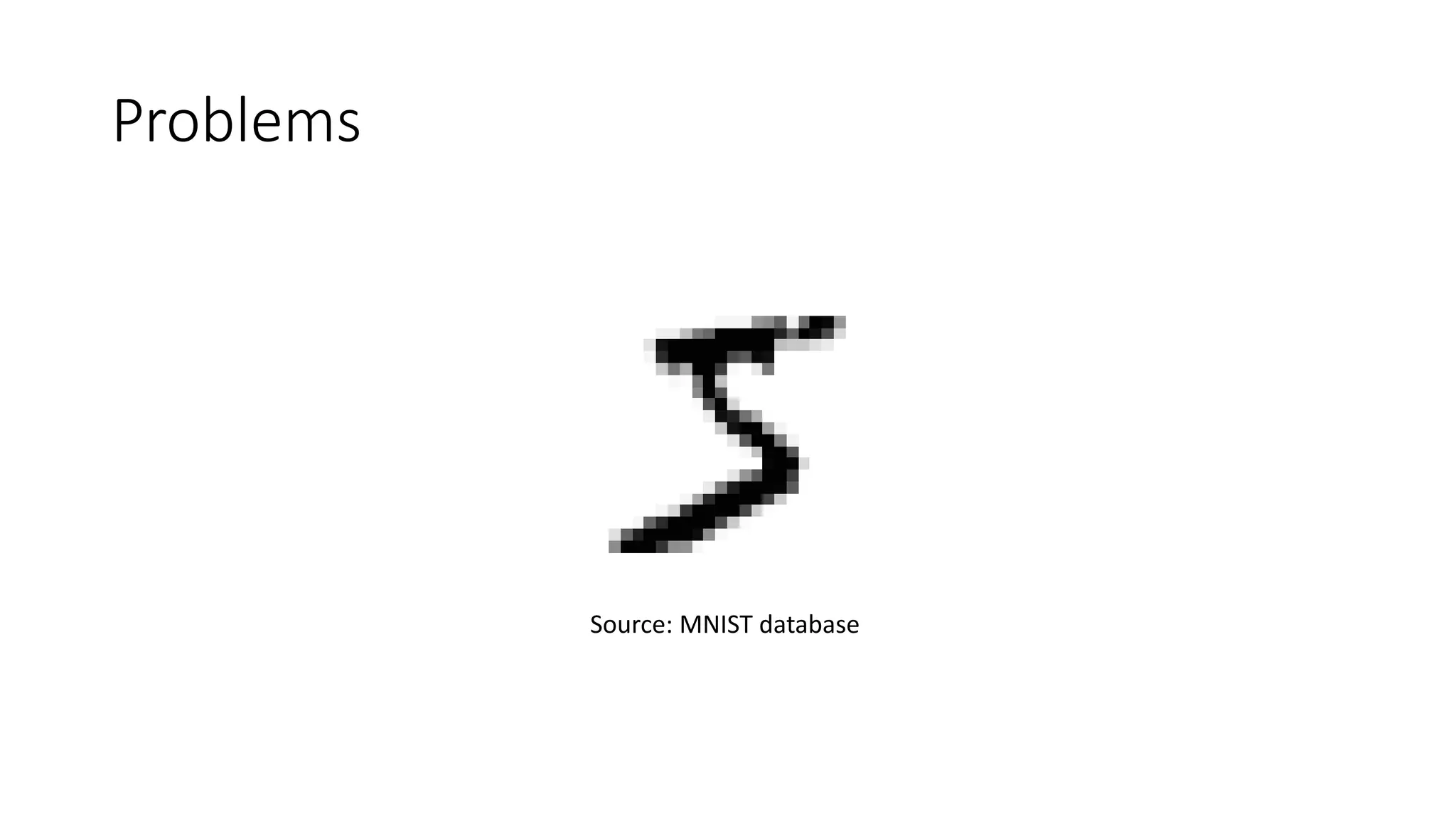 Problems
Source: MNIST database
 