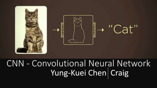 CNN - Convolutional Neural Network
Yung-Kuei Chen Craig
 