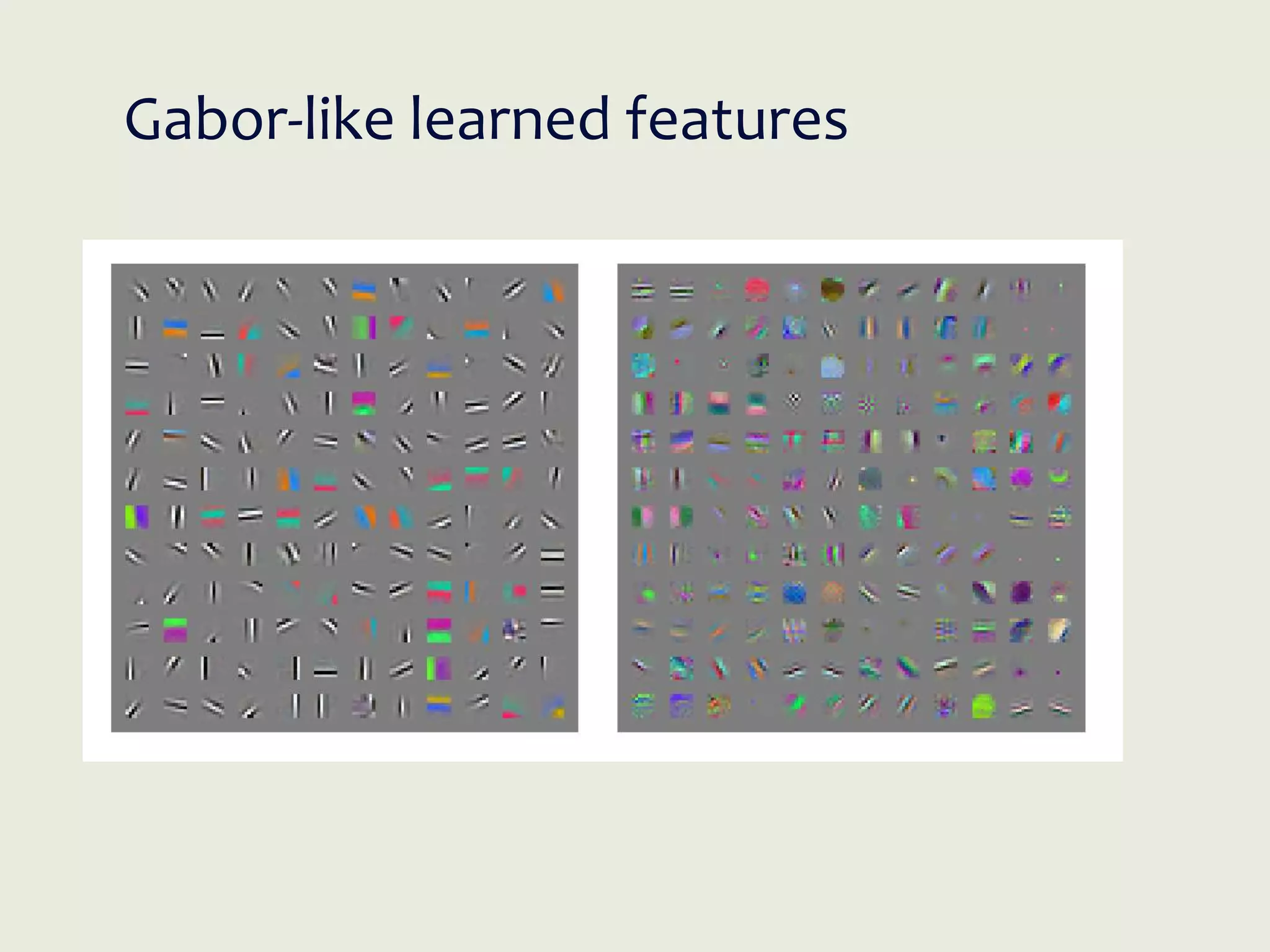 Gabor-like learned features
 