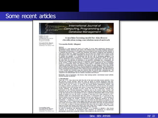 Some recent articles
2
3
19/ 22
Sirine BEN AMMAR
 