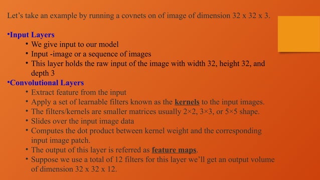 Convolutional neural network in deep learning | PPT