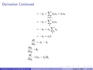 Convolutional neural network backpropagation derivation | PPT
