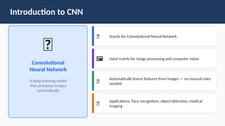 Comprehensive Overview of CNN Architecture and Image Processing | PPTX