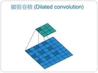 擴張卷積 (Dilated convolution)
 