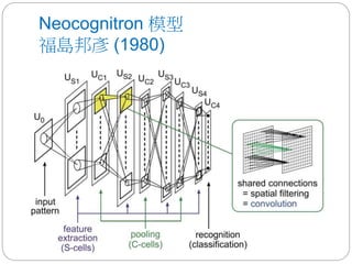 Neocognitron 模型
福島邦彥 (1980)
 