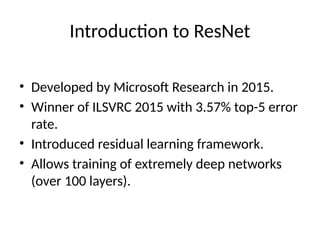 Resnet Introduction CNN ResNet with Diagrams : Neural networks | PPTX