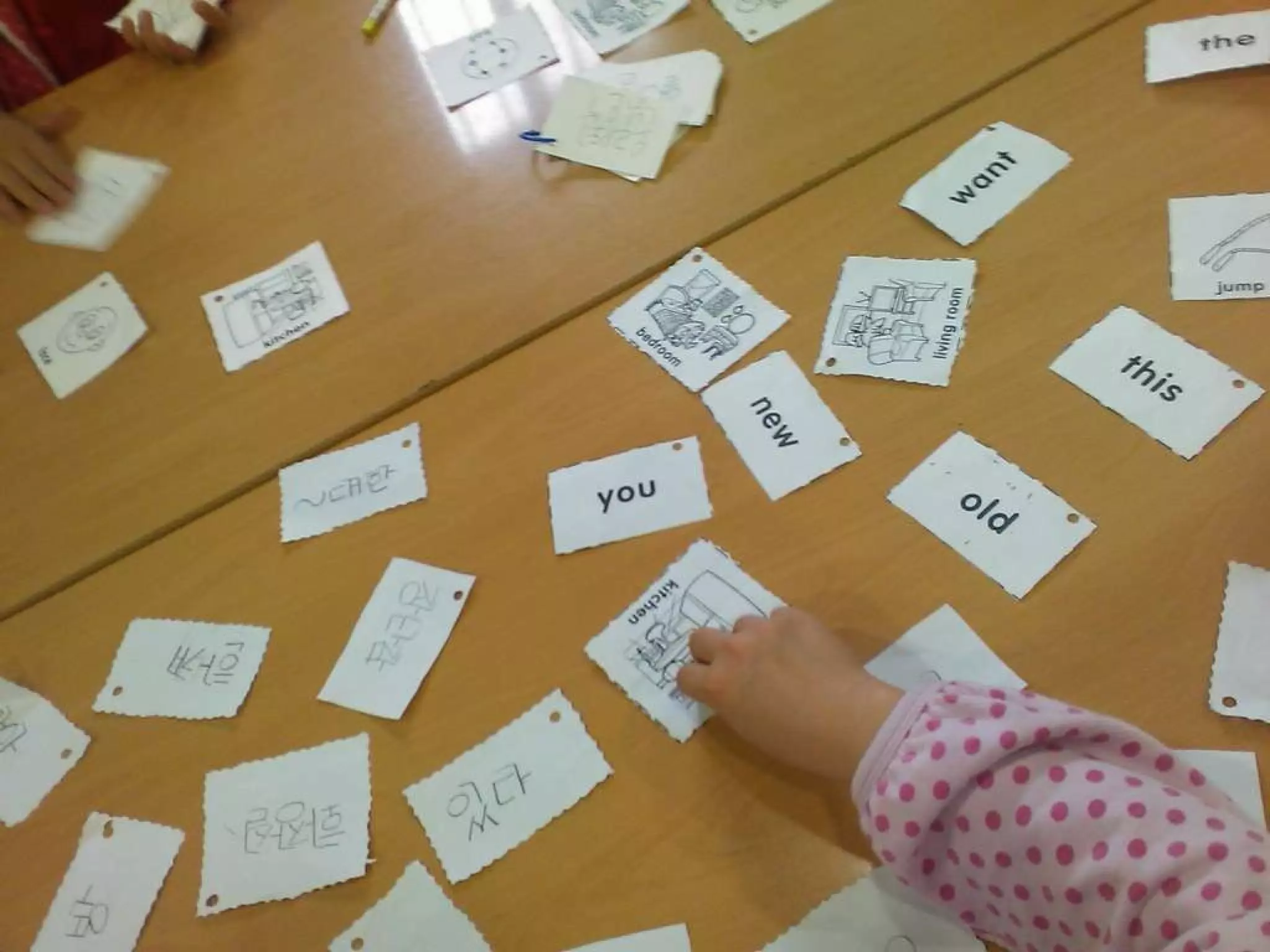 Vocabulary Instruction Need: Paper with words Coating machine Ring and punch Ss Practice turning  over cards & memo- rise translation on  the back of card. 