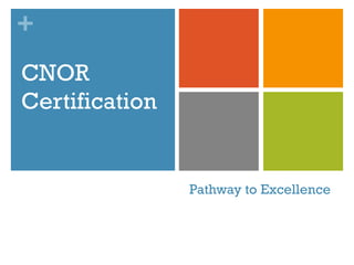 +
Pathway to Excellence
CNOR
Certification
 