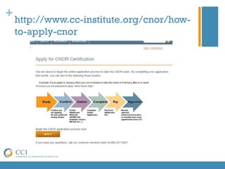CNOR Certification: Pathway to Excellence | PDF