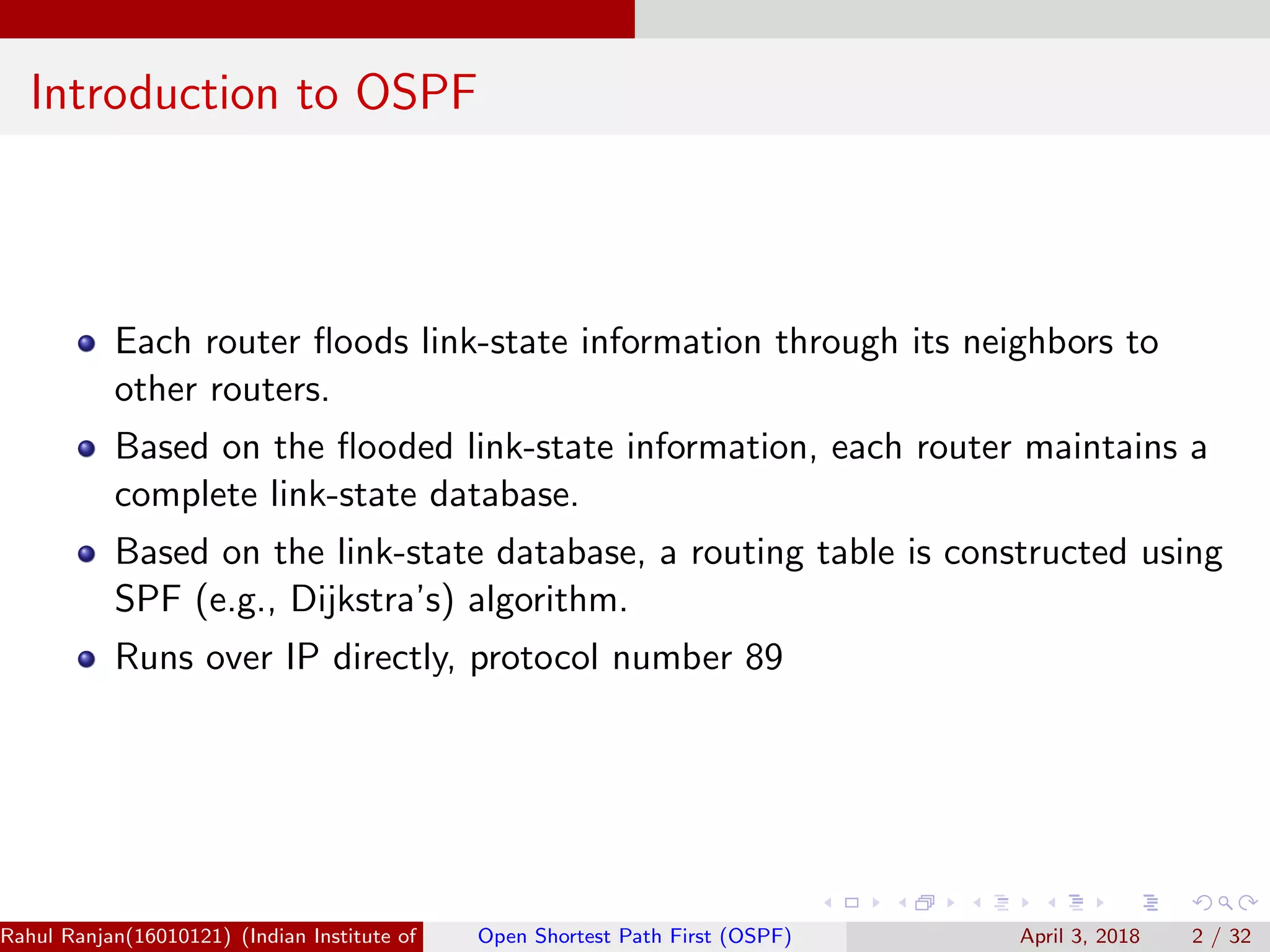 Open Shortest Path First (OSPF)-Unicast Routing | PPT