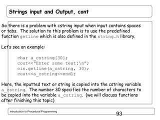 Introduction to Procedural Programming in C++ | PPT