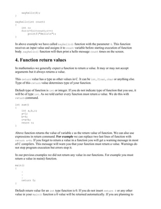Notes on C programming from the basics concepts like data types ...