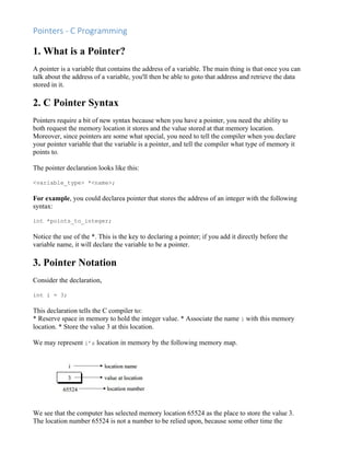 Notes on C programming from the basics concepts like data types ...