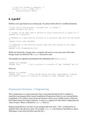 Notes on C programming from the basics concepts like data types ...