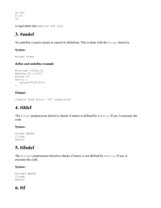 Notes on C programming from the basics concepts like data types ...