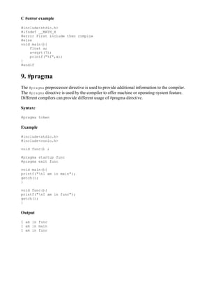 Notes on C programming from the basics concepts like data types ...