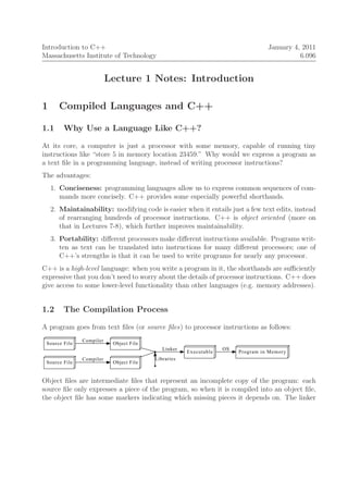 Lectures notes in c programming Languages | PDF