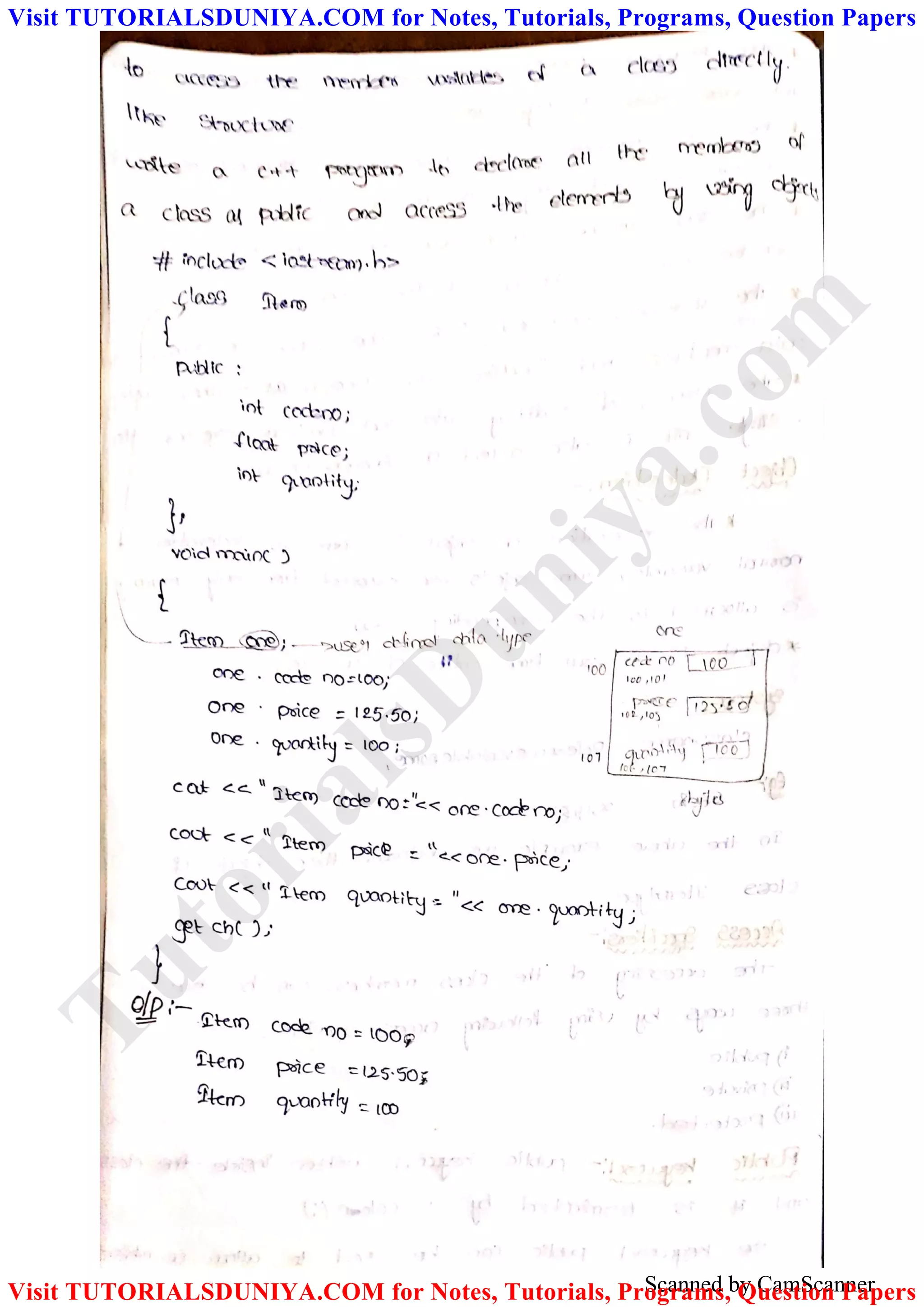 Scanned by CamScanner
TutorialsD
uniya.com
Visit TUTORIALSDUNIYA.COM for Notes, Tutorials, Programs, Question Papers
Visit TUTORIALSDUNIYA.COM for Notes, Tutorials, Programs, Question Papers
 