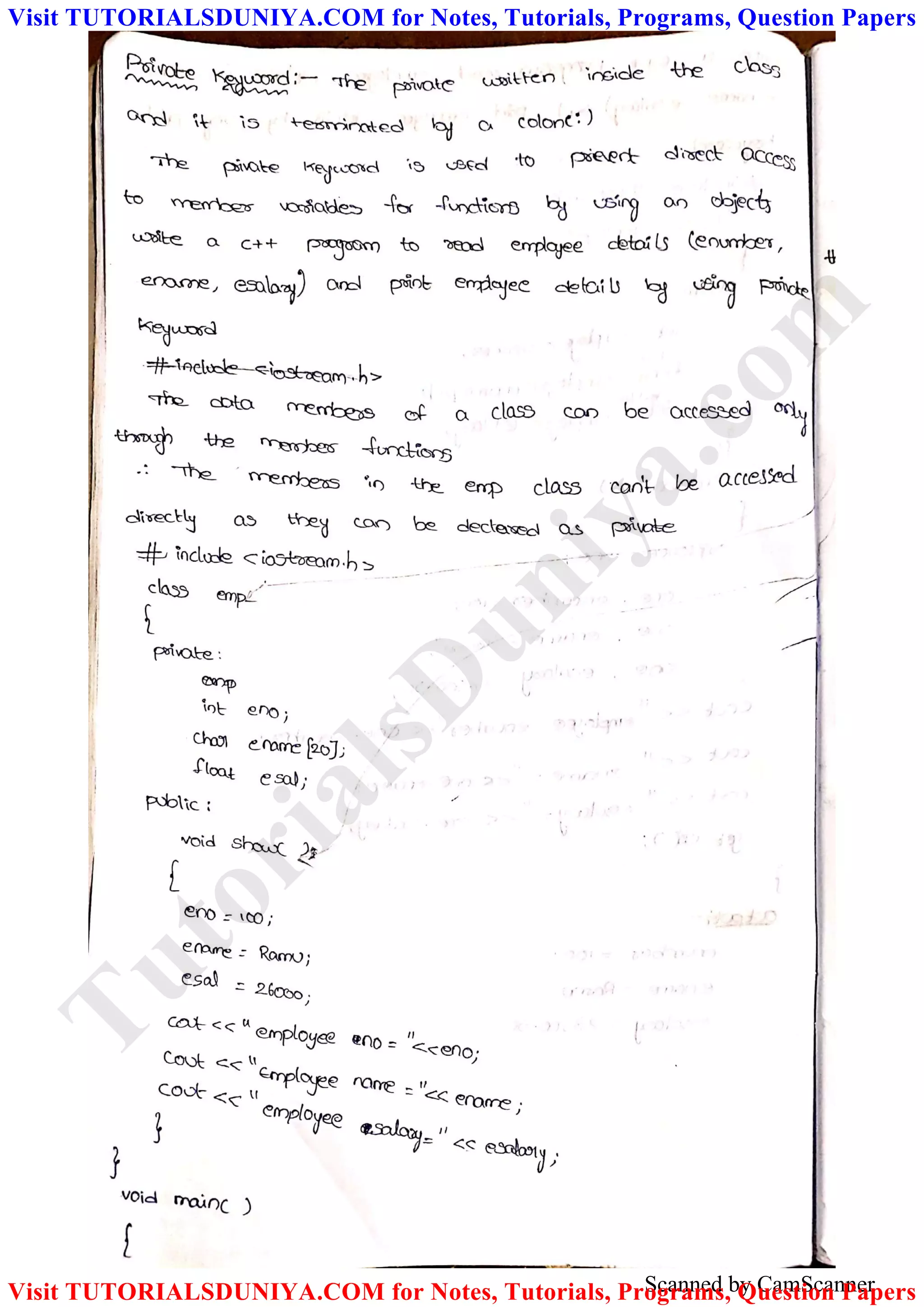 Scanned by CamScanner
TutorialsD
uniya.com
Visit TUTORIALSDUNIYA.COM for Notes, Tutorials, Programs, Question Papers
Visit TUTORIALSDUNIYA.COM for Notes, Tutorials, Programs, Question Papers
 