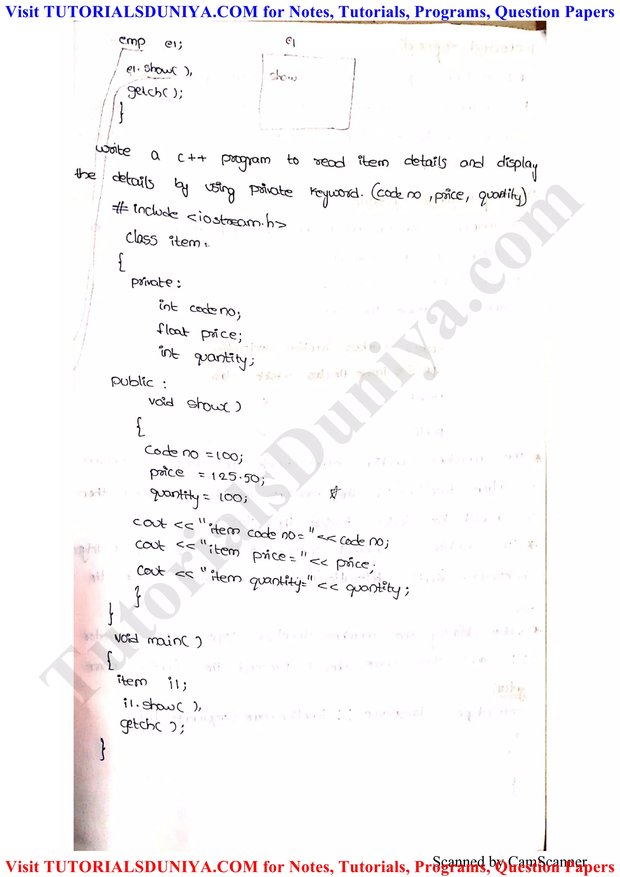 Scanned by CamScanner
TutorialsD
uniya.com
Visit TUTORIALSDUNIYA.COM for Notes, Tutorials, Programs, Question Papers
Visit TUTORIALSDUNIYA.COM for Notes, Tutorials, Programs, Question Papers
 