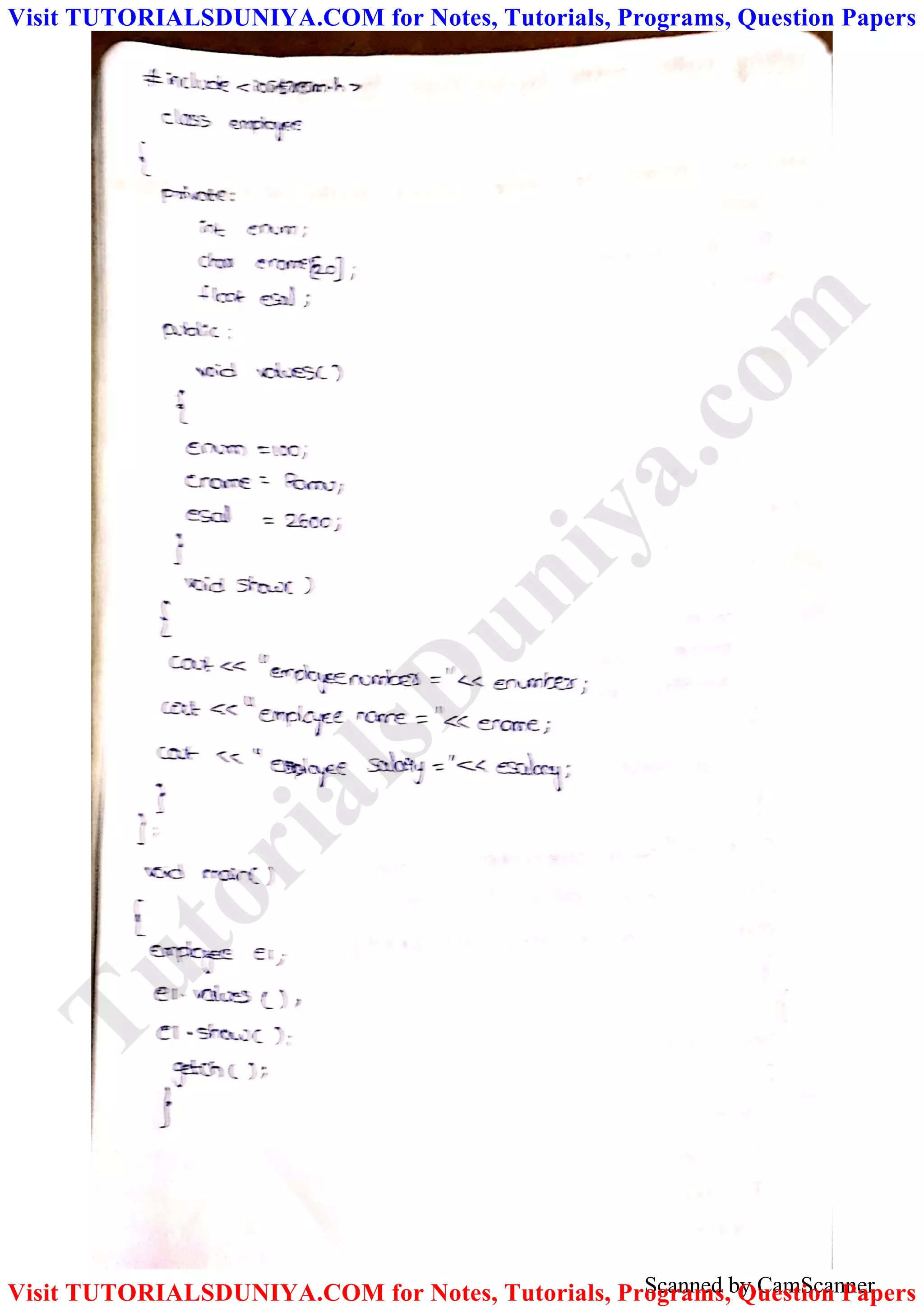 Scanned by CamScanner
TutorialsD
uniya.com
Visit TUTORIALSDUNIYA.COM for Notes, Tutorials, Programs, Question Papers
Visit TUTORIALSDUNIYA.COM for Notes, Tutorials, Programs, Question Papers
 