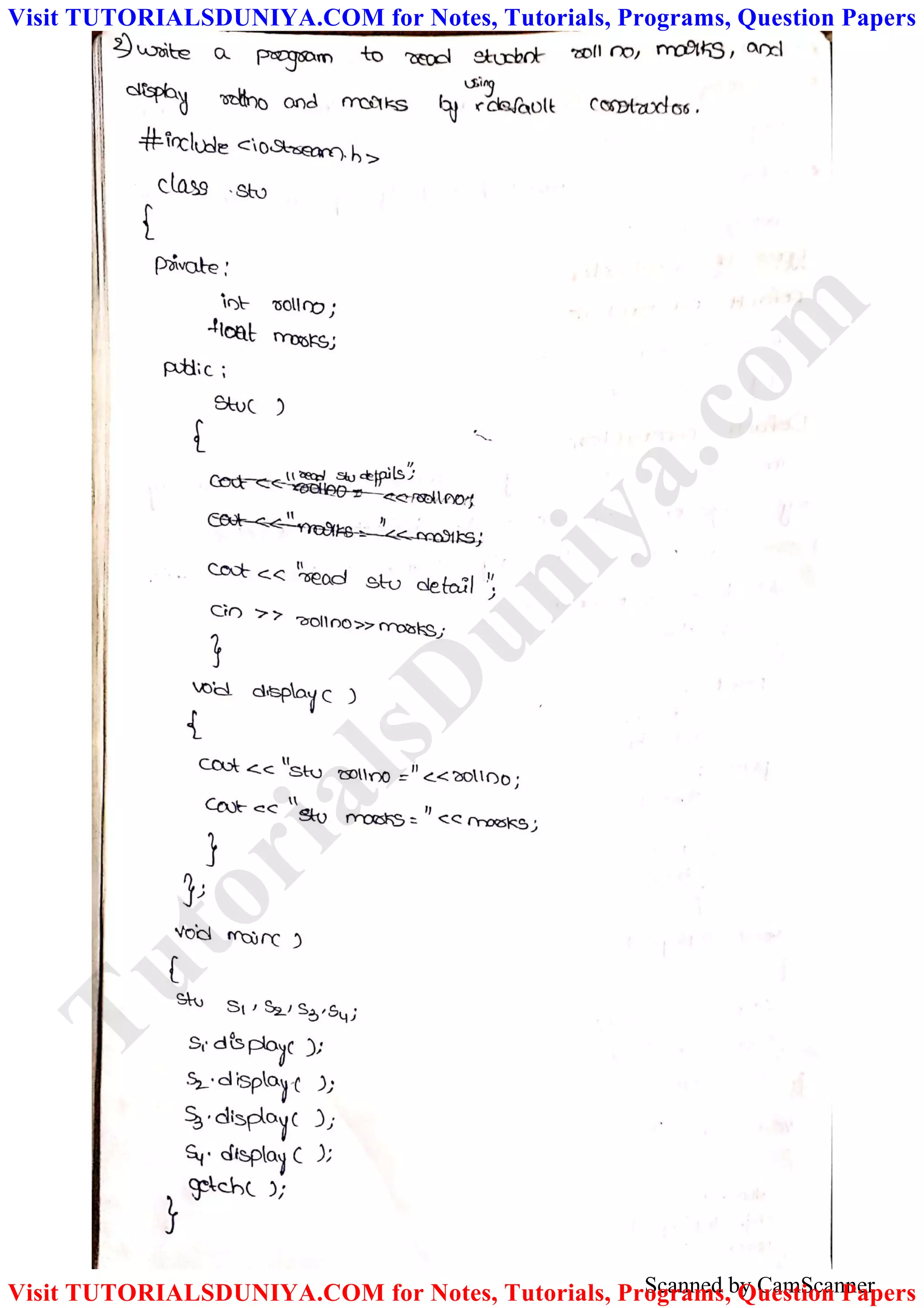 Scanned by CamScanner
TutorialsD
uniya.com
Visit TUTORIALSDUNIYA.COM for Notes, Tutorials, Programs, Question Papers
Visit TUTORIALSDUNIYA.COM for Notes, Tutorials, Programs, Question Papers
 