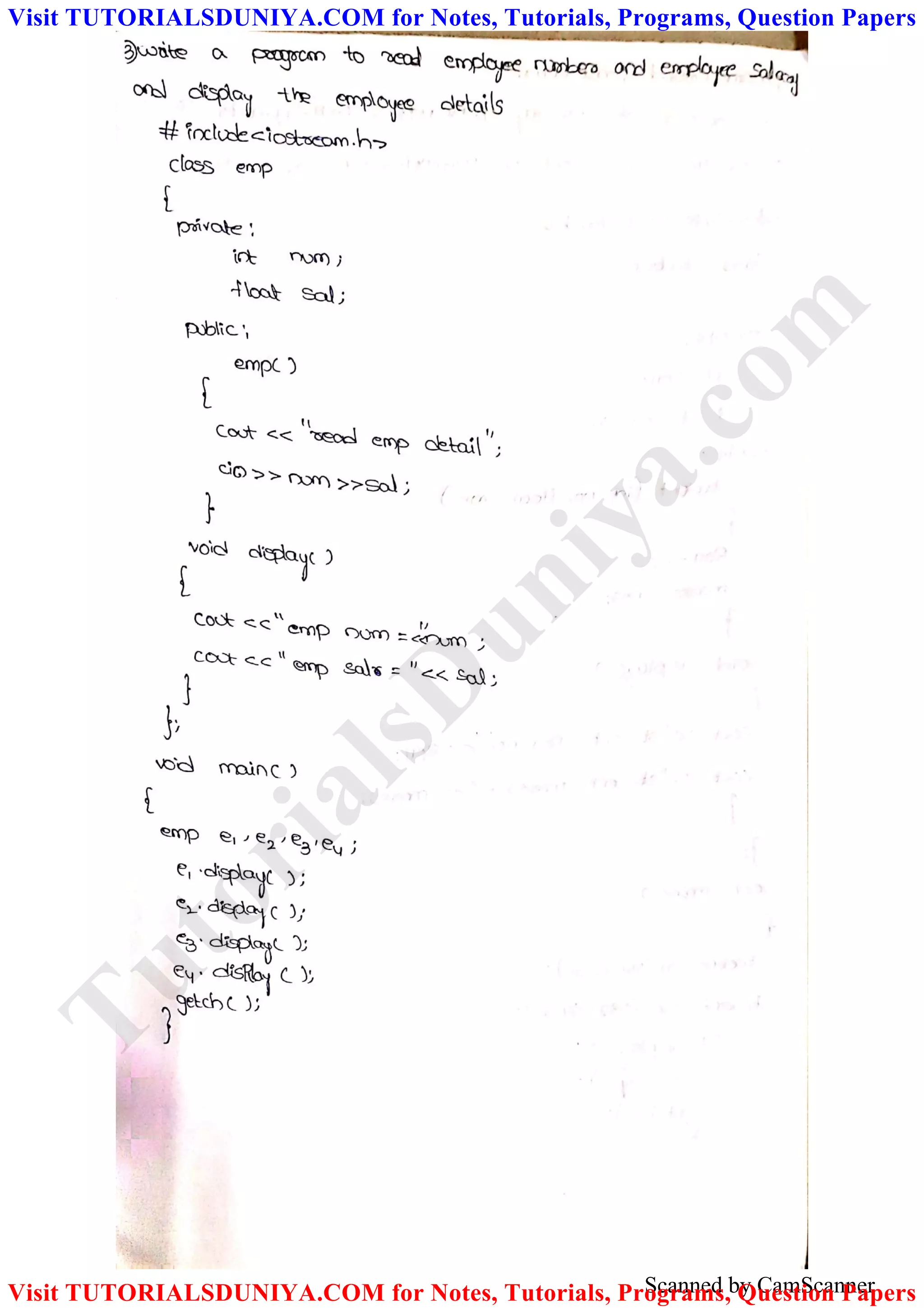 Scanned by CamScanner
TutorialsD
uniya.com
Visit TUTORIALSDUNIYA.COM for Notes, Tutorials, Programs, Question Papers
Visit TUTORIALSDUNIYA.COM for Notes, Tutorials, Programs, Question Papers
 