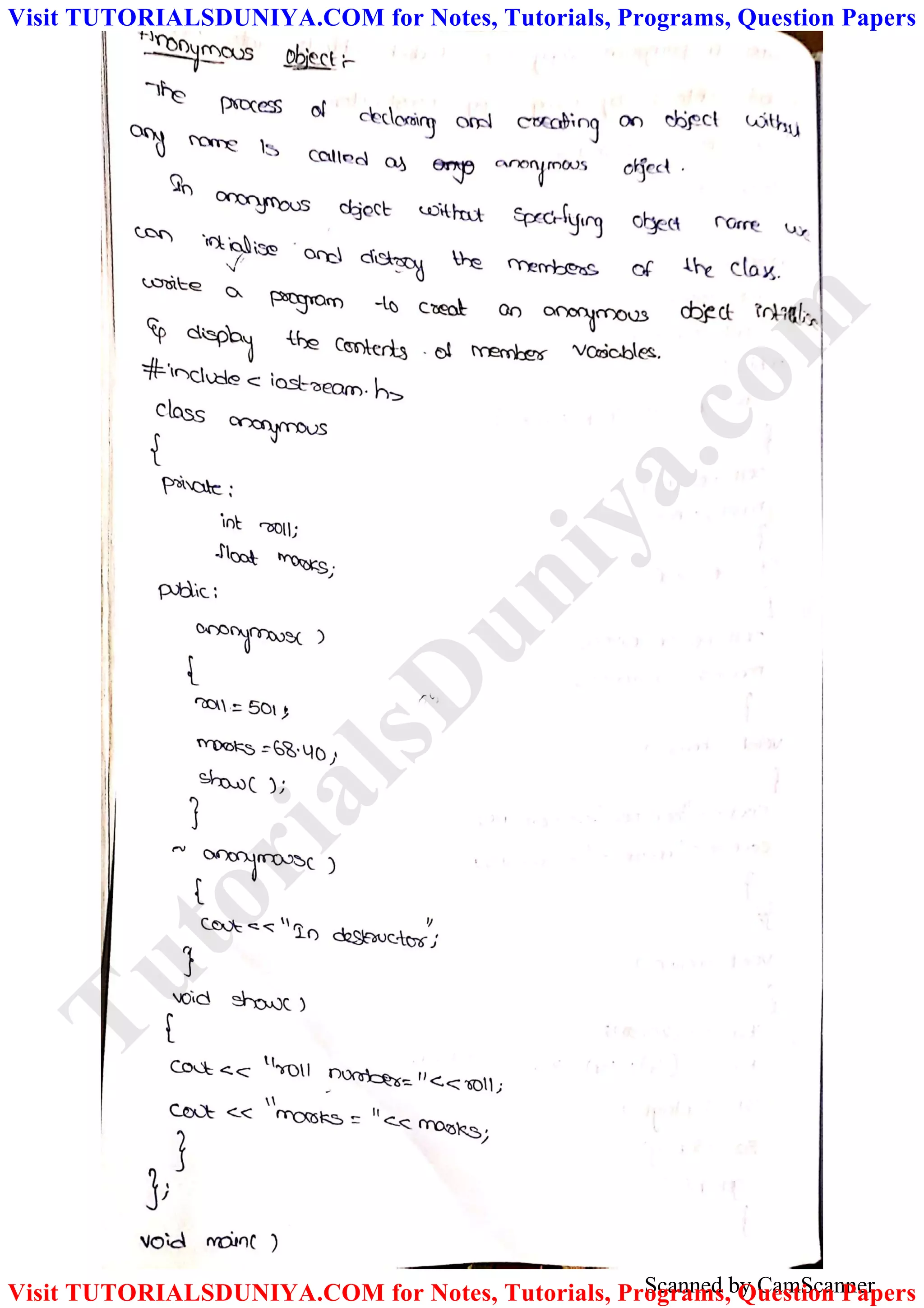 Scanned by CamScanner
TutorialsD
uniya.com
Visit TUTORIALSDUNIYA.COM for Notes, Tutorials, Programs, Question Papers
Visit TUTORIALSDUNIYA.COM for Notes, Tutorials, Programs, Question Papers
 