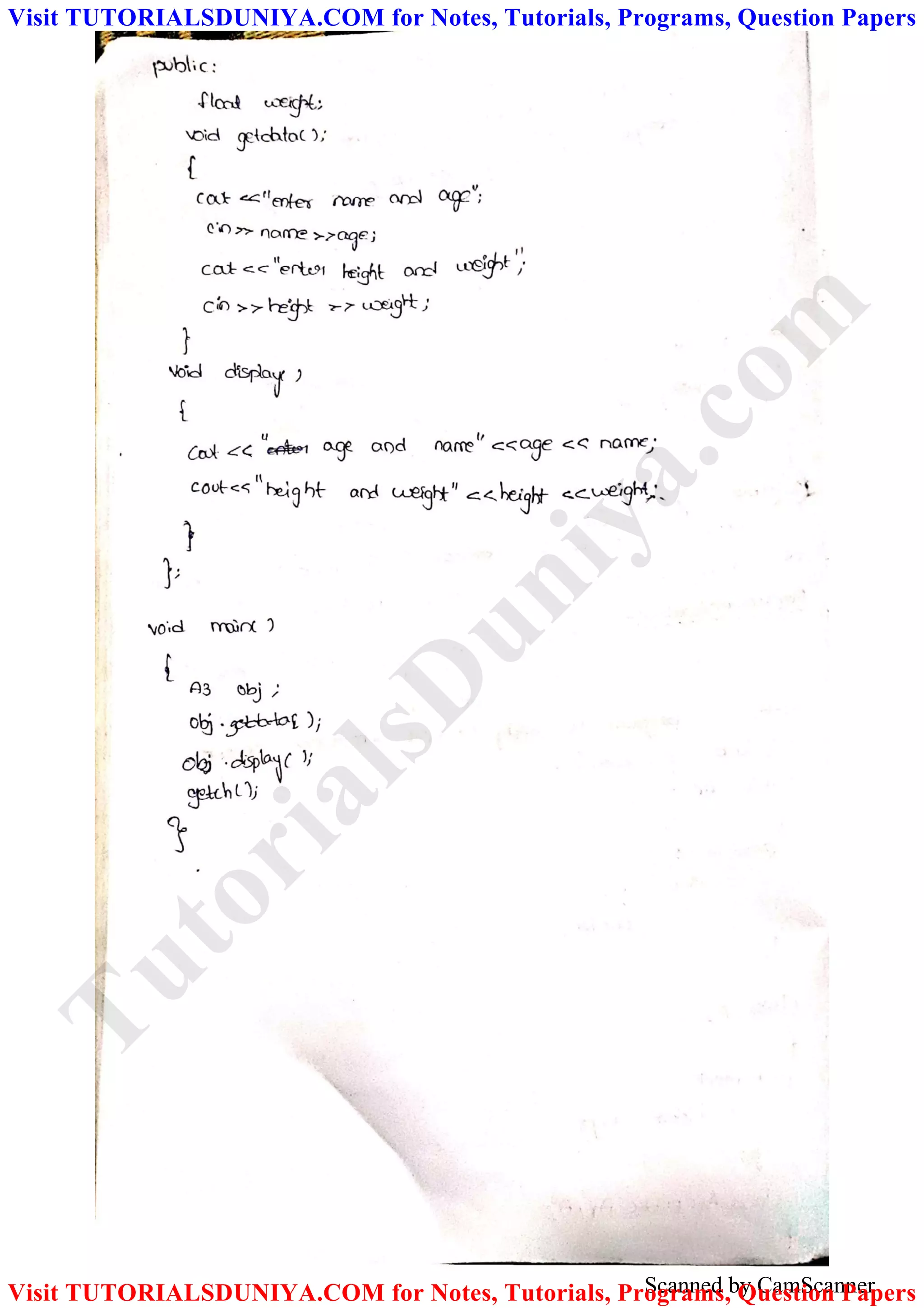 Scanned by CamScanner
TutorialsD
uniya.com
Visit TUTORIALSDUNIYA.COM for Notes, Tutorials, Programs, Question Papers
Visit TUTORIALSDUNIYA.COM for Notes, Tutorials, Programs, Question Papers
 