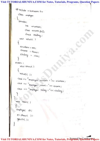 Scanned by CamScanner
TutorialsD
uniya.com
Visit TUTORIALSDUNIYA.COM for Notes, Tutorials, Programs, Question Papers
Visit TUTORIALSDUNIYA.COM for Notes, Tutorials, Programs, Question Papers
 