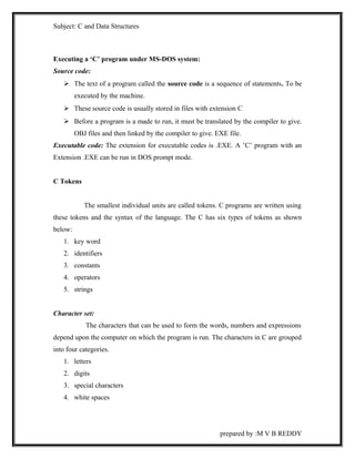 analyzing structure of executable programs (.exe... C AND DATASTRUCTURES PREPARED BY M V B REDDY | DOC