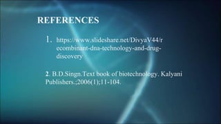Recombinant DNA Technology and Drug Discovery | PPTX