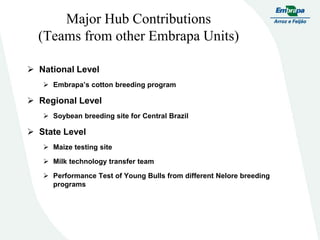 Embrapa rice and beans as a hub for the Embrapa network