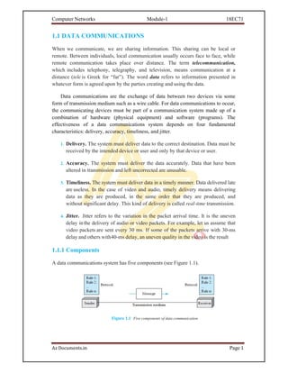 Computer Networks and protocols Module 01 | PDF
