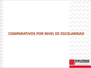 COMPARATIVOS POR NIVEL DE ESCOLARIDAD
 