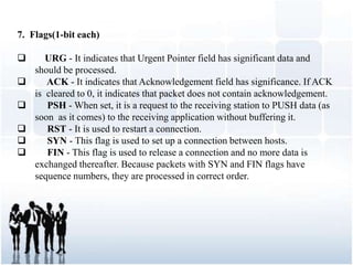 TCP & UDP ( Transmission Control Protocol and User Datagram Protocol ...