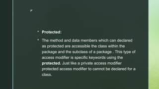Comprehensive Overview of Access Modifiers in C++ Programming | PPTX