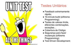 Ferramentas de Integração e Entrega Contínua
https://travis-ci.org/
http://circleci.com/
https://jenkins.io
https://www.go.cd/
https://snap-ci.com/
https://semaphoreci.com/
 