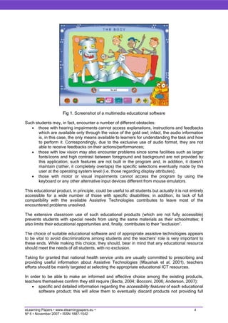 Inclusive education: helping teachers to choose ICT resources and to use them effectively