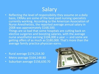 Certified Registered Nurse Anesthetist | PPTX
