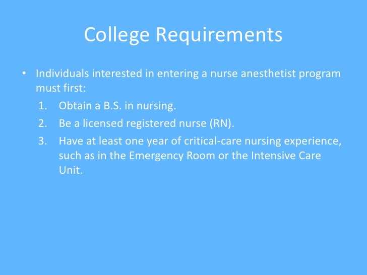 Certified Registered Nurse Anesthetist