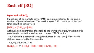 Back Off Module CNR CNOR lecture55 satellite technology and prpagation 2024.ppt
