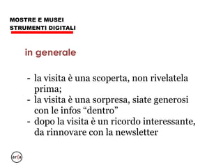 le app e la cultura
qualche esempio
 