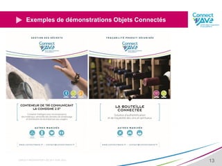 CNRFID • PRÉSENTATION • XX/ XX • AVRIL 2015
13
Exemples de démonstrations Objets Connectés
 