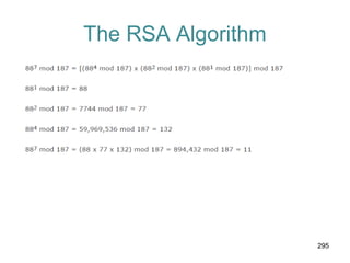 The RSA Algorithm
295
 