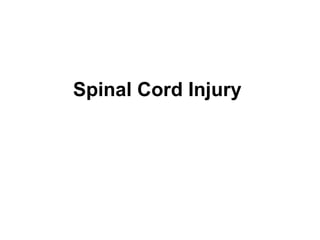 Spinal Cord Injury  