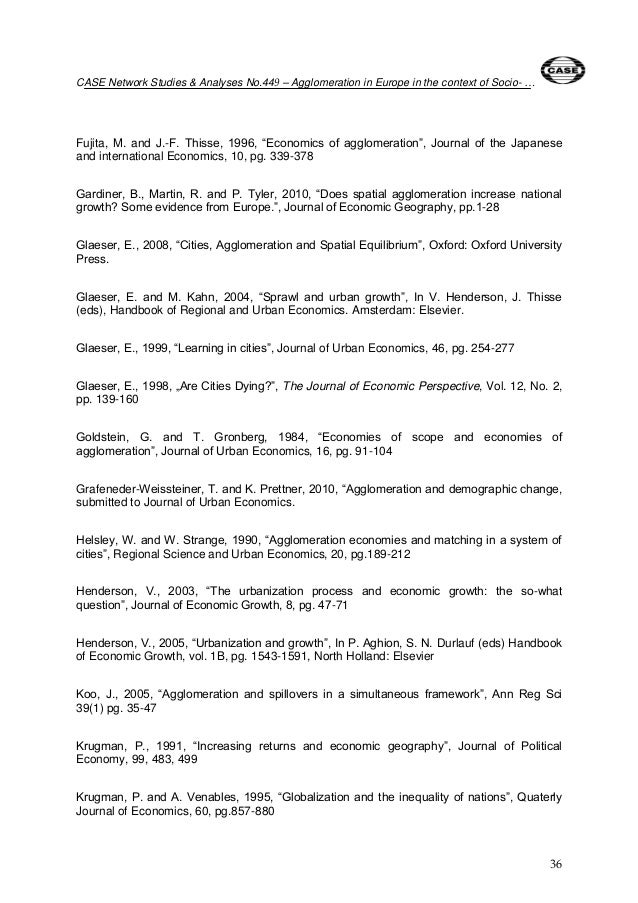 Case Network Studies And Analyses 449 Agglomeration In
