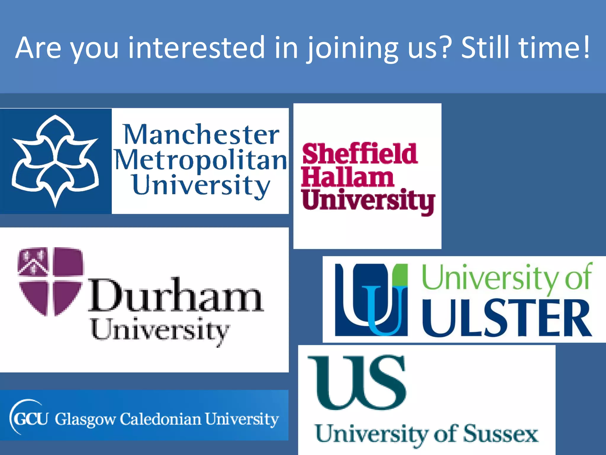 Are you interested in joining us? Still time!  