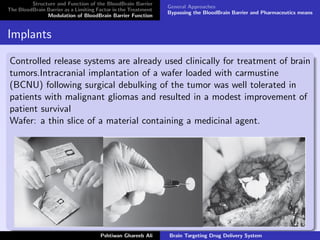 Cns drug delivery system by pharmaceutics means | PDF