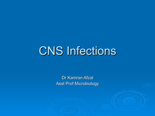 CNS Infections Dr Kamran Afzal Asst Prof Microbiology 